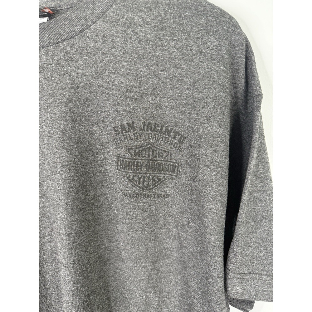 Harley-Davidson Men's Pasadena Texas Gray Short Sleeve Graphic T-shirt Size XL - Picture 13 of 15